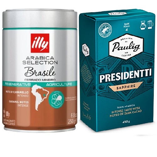 illy и Paulig кофе молотый